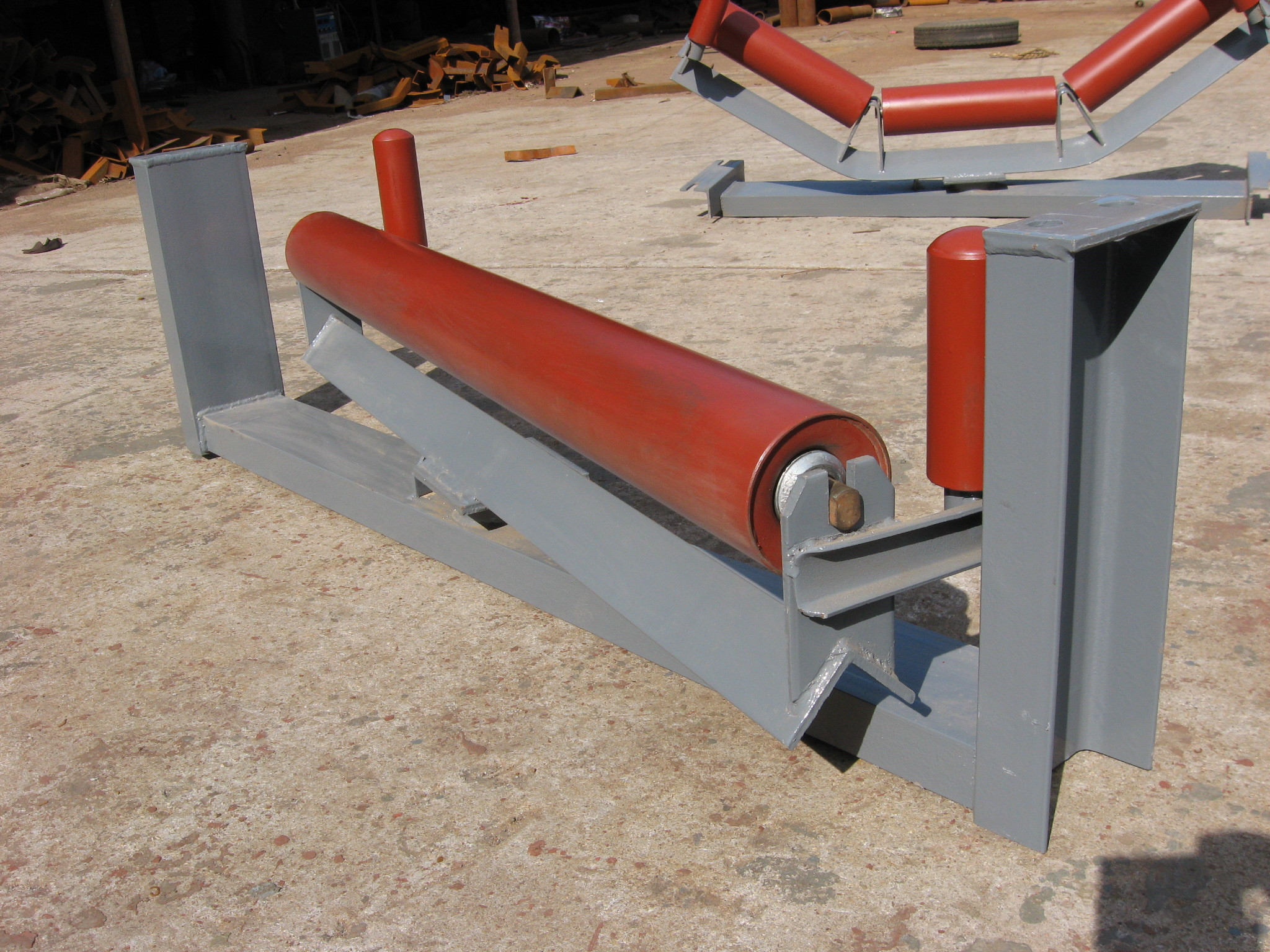 Anti Alkaline Conveyor Belt Idlers Rubber Coated Conveyor Drive Rollers