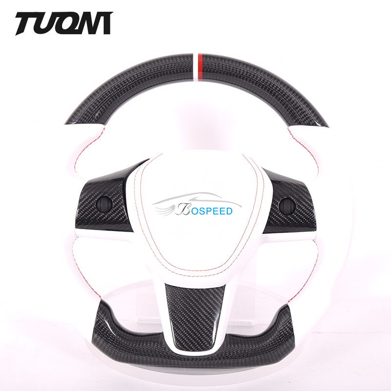 350mm Tesla Carbon Fiber Steering Wheel Yoke Model 3 X Y Twill Weave