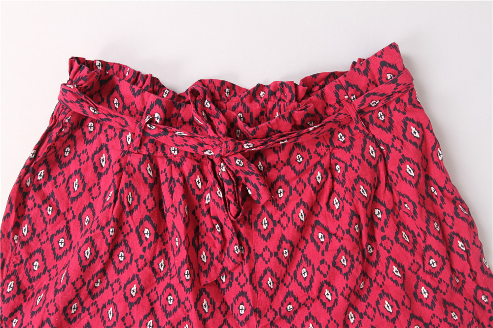 Elastic Waist Ladies Printed Shorts