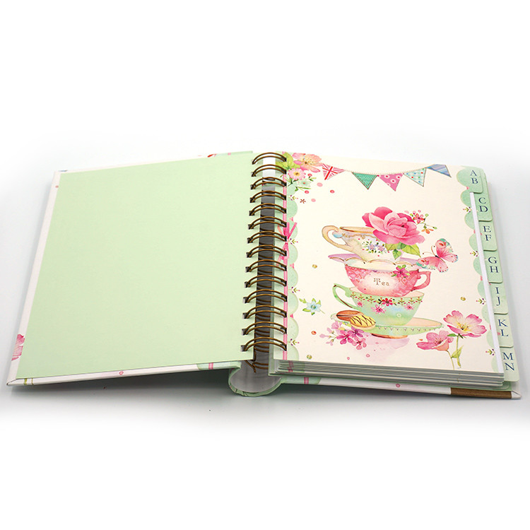Conceal Wire O Book Binding Custom Spiral Bound Printing 340pages With Dividers