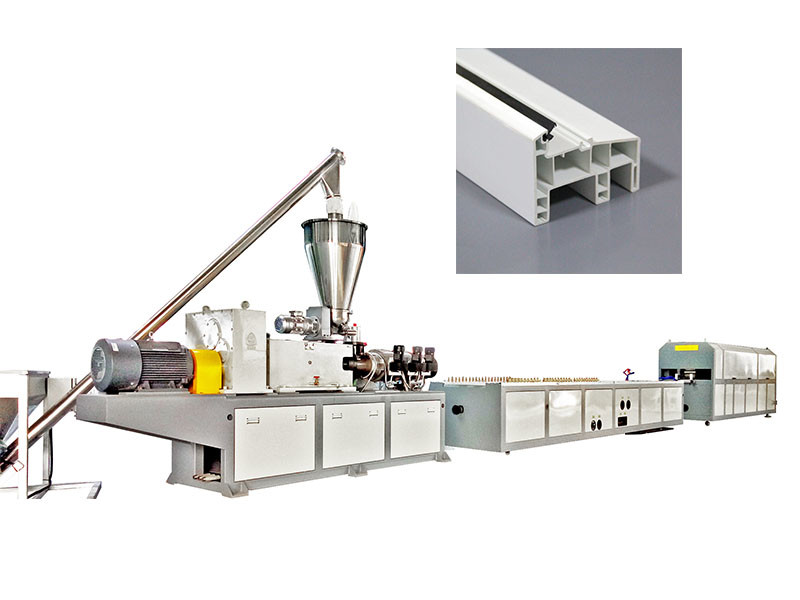 Fireproof 55KW WPC Profile Extrusion Decking Boards Making Line