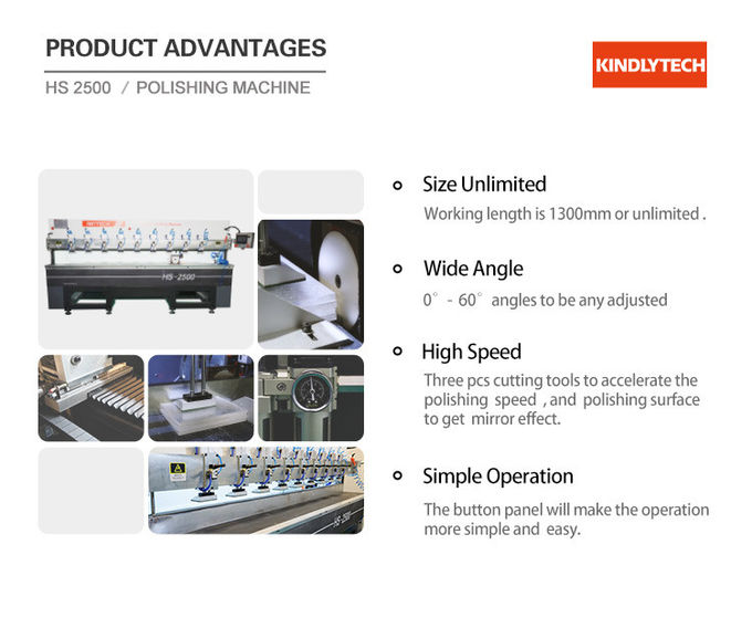 CE Approved 60hz 1300x100mm Diamond Edge Polishers For Acrylic