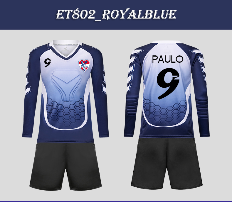 Football goalkeeper uniform Children's anti-collision goalkeeper suit Customized set boys' thickened primary school jersey