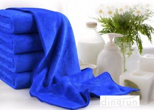 Buy cheap Super Absorbent Plush Custom Microfiber Towels , Blue microfiber car cleaning cloth 70*140cm product