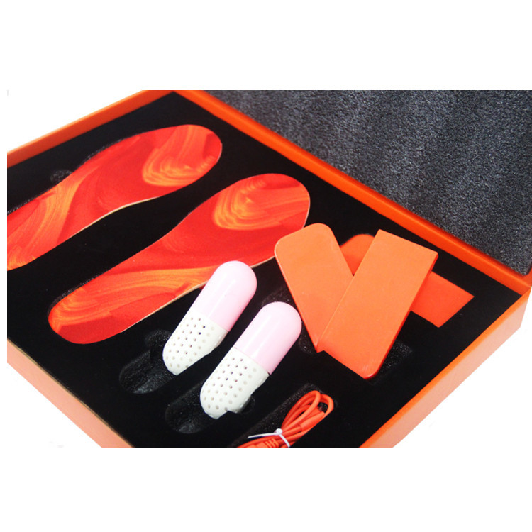 Rechargeable Foot Warmer Boots Electric Heated Shoe Insoles USB Charging