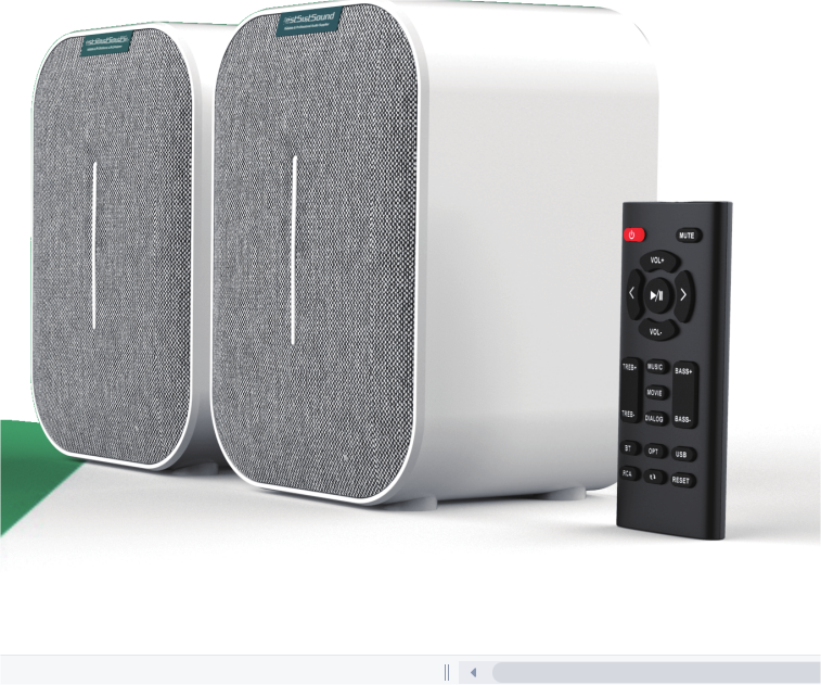 Wireless White Bluetooth Bookshelf Speakers Active For Home Theater