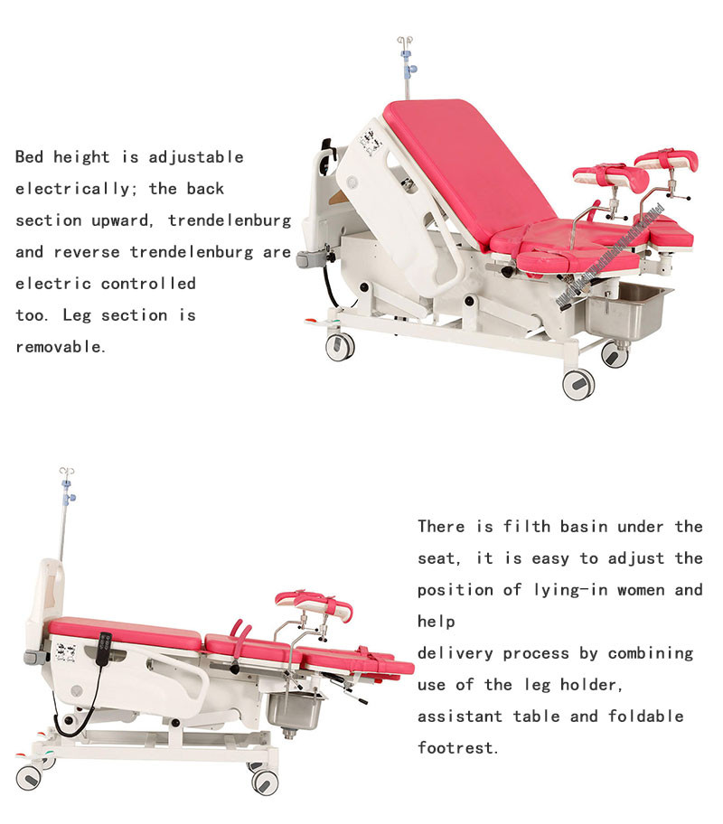 Gynecological Medical Hospital Beds Electric Obstetric Bed Delivery Tables CE ISO Certificate