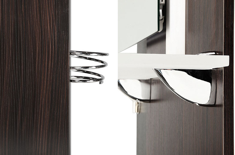 Single Side Wooden Salon Mirror Station Royal Style With LED Light , Color Customized