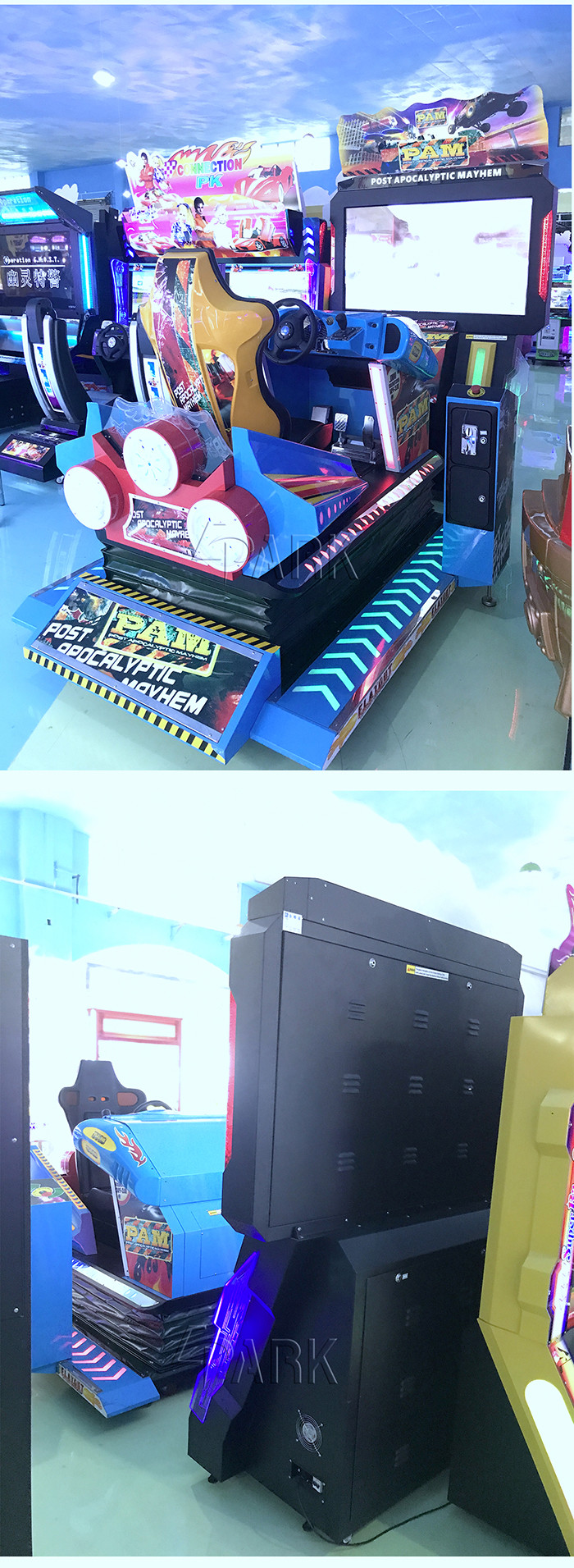 Dynamic Motion 3d Simulator Arcade Machine , 55 Inch Screen Full Motion Racing Car Video Games