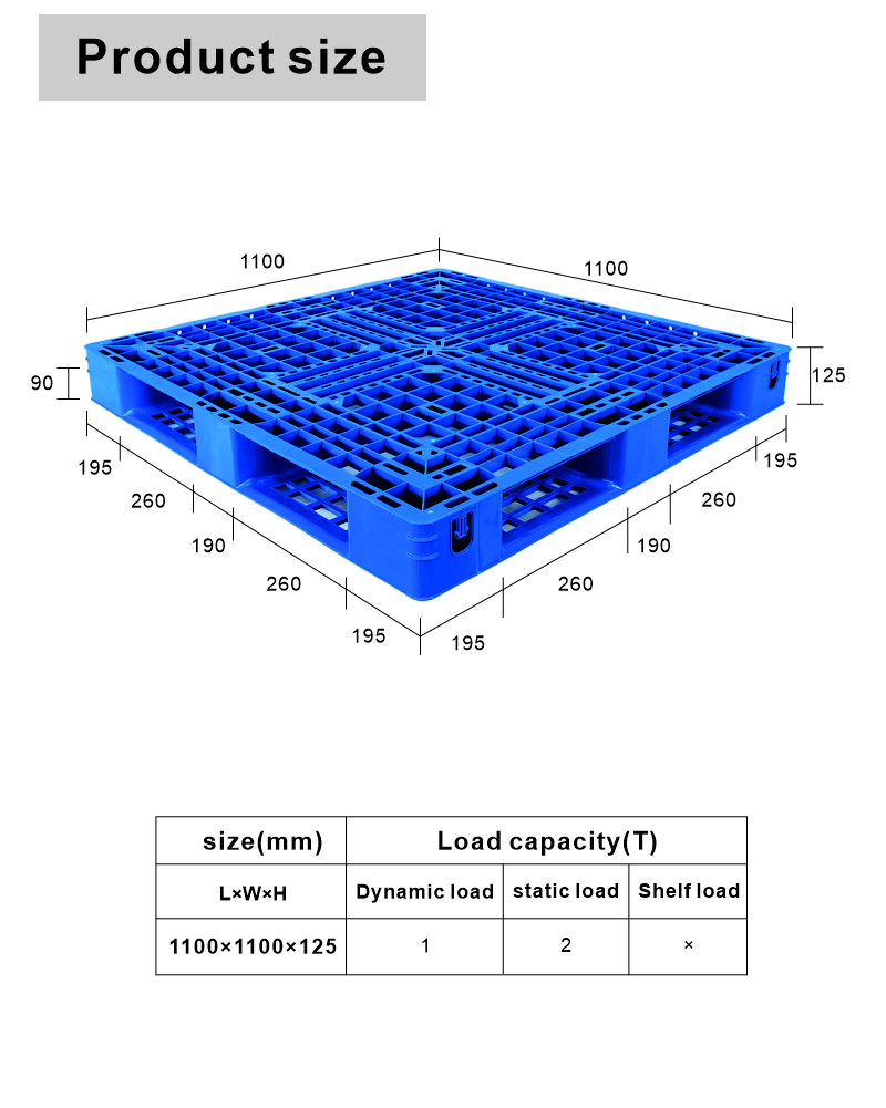 Material Handling Double Faced Euro Standard Heavy Duty Plastic Pallet with Steel Bar