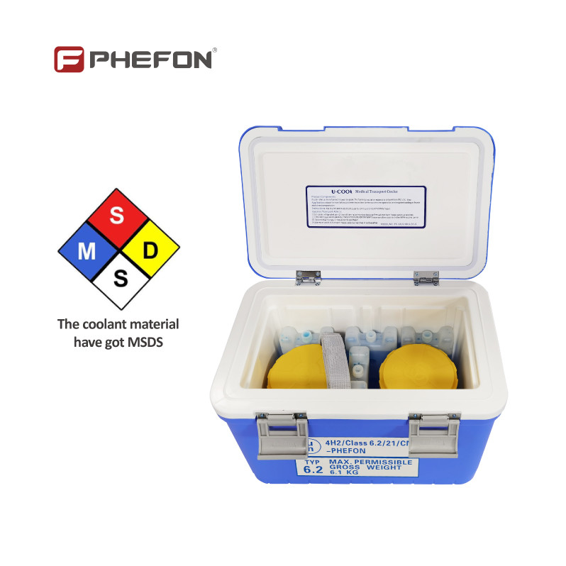 Phefon UN3373 Cold Chain Storage Insulation Cooler Box 12L Medical Cooler Box