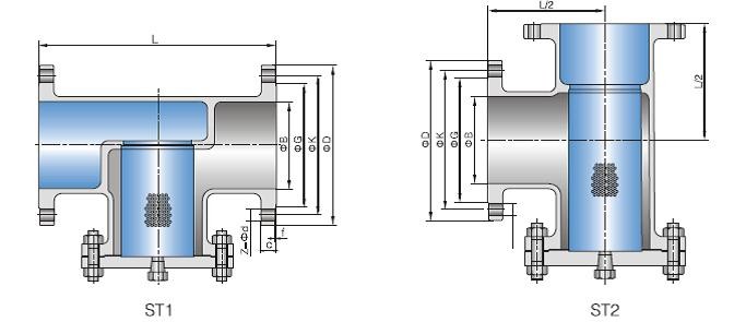 Welded Body T Type Strainer ANSI 150LB / 300LB High Performance 2 Inch - 48 Inch