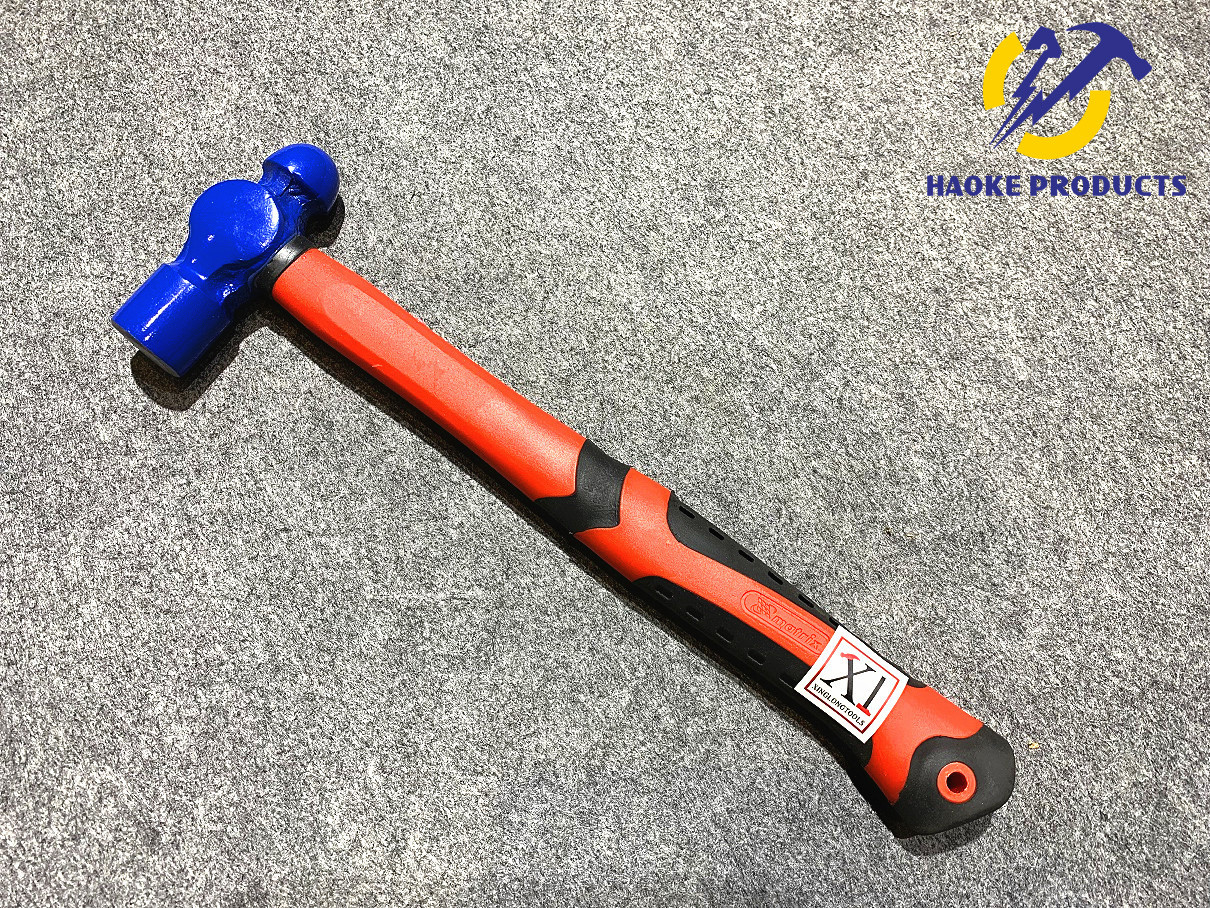 8OZ Size Forged Steel Ball peen Hammer With Polishing Surface And Colored Plastic Handle