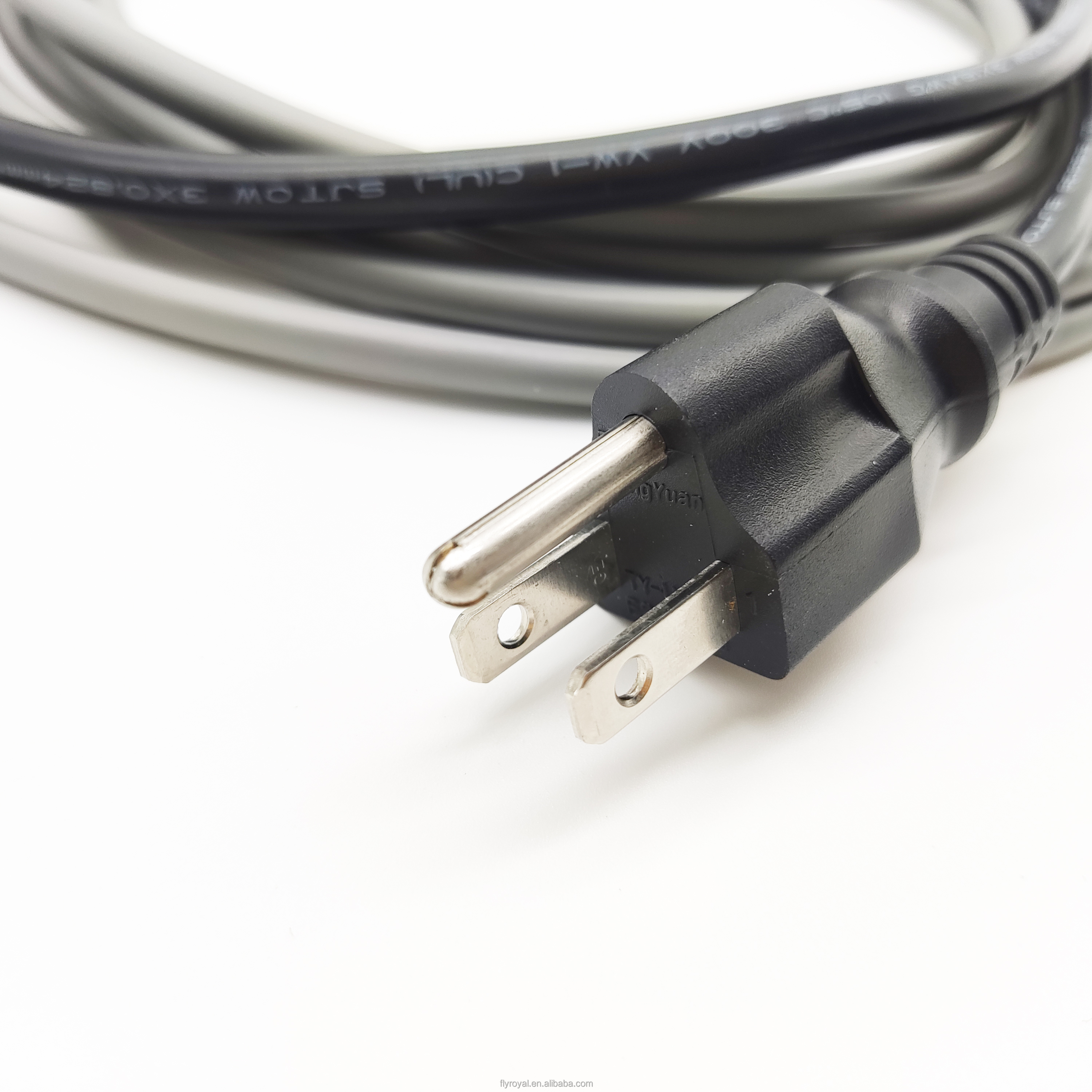 PVC Custom Automotive Wire Harnesses Electric Power Cords With Prong Plug Cable Assembly