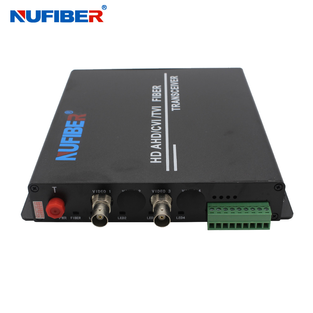 HD AHD / TVI / CVI 1080P Fiber Video Converter 2Ch 2MP Simplex SM 1310 / 1550nm FC