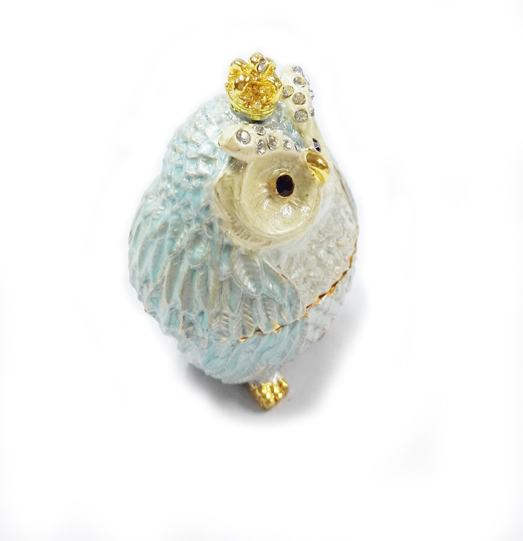 Bird metal jewelry box owl trinket boxes alloy animal bird trinket jewelry box