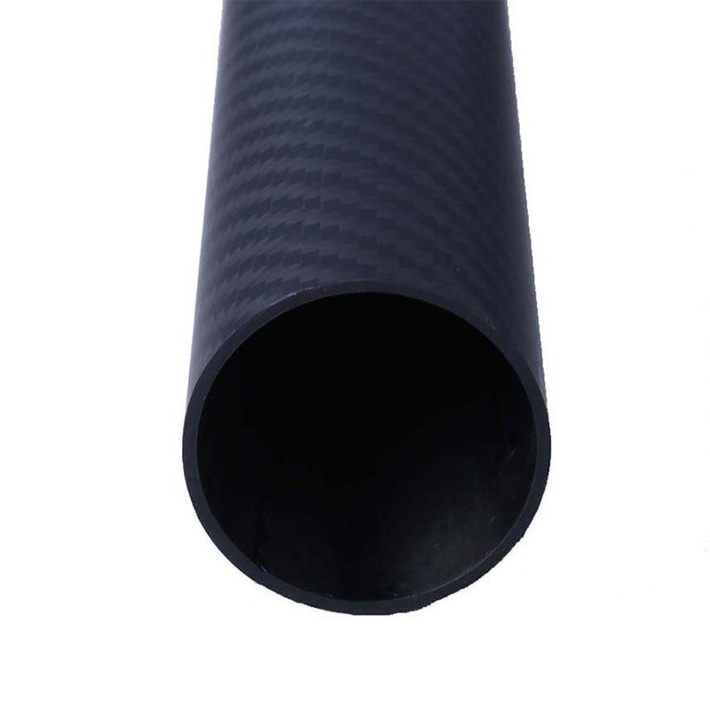 400×500mm Plain Matte Carbon Fiber Tube 1.0mm Thickness