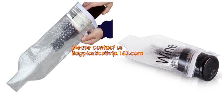 Anti-Shock Reusable Plastic PVC Inflatable Bubble Liner Protective Pac Red Wine Bags Protector For Fragile bagease pack