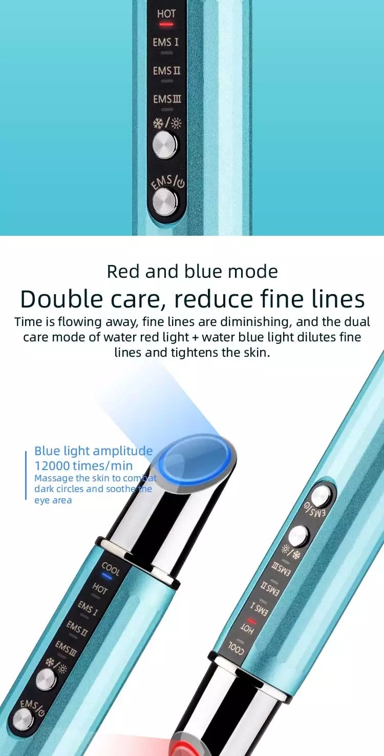Mini Electric Portable Vibrating Eye Massager Pen Face Tool Anti Wrinkle Anti Aging Randomly Improve Eye Puffiness