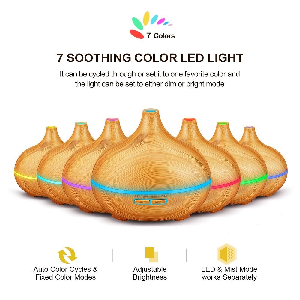300ML Essential Oil Diffuser For Home With Big Mist And LED lights