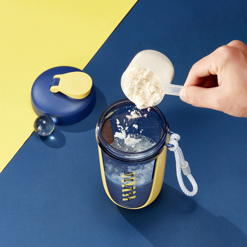 Custom Protein Drink Shaker Bottle 600ml With Mixer Ball