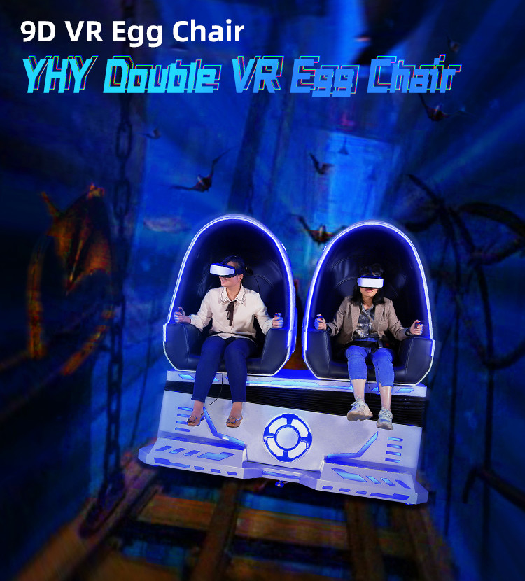Outdoor 9D VR Egg Chair Interactive Double Seats For Amusement park