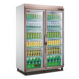 Buy cheap Supermarket Split Fridge Freezer Refrigerator Two Doors Adjustable Shelves product