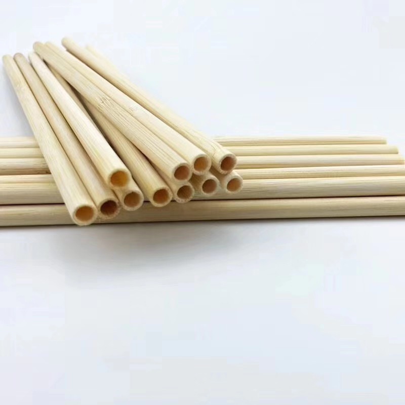 Custom Bamboo Drinking Straw 100% Natural Biodegradable Minor Caliber 20cm Reusable Straws