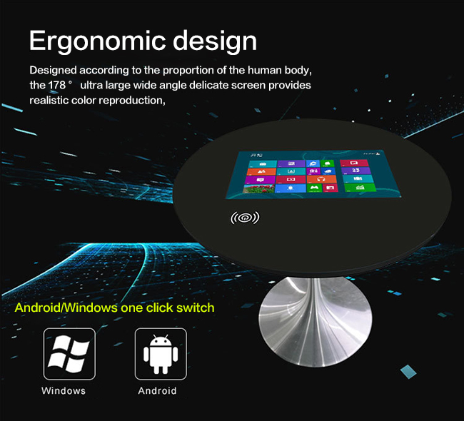 Hot Selling Costomizatble Size OS Smart Interactive Multitouch System Lcd Advertising Panel Touch Screen Table