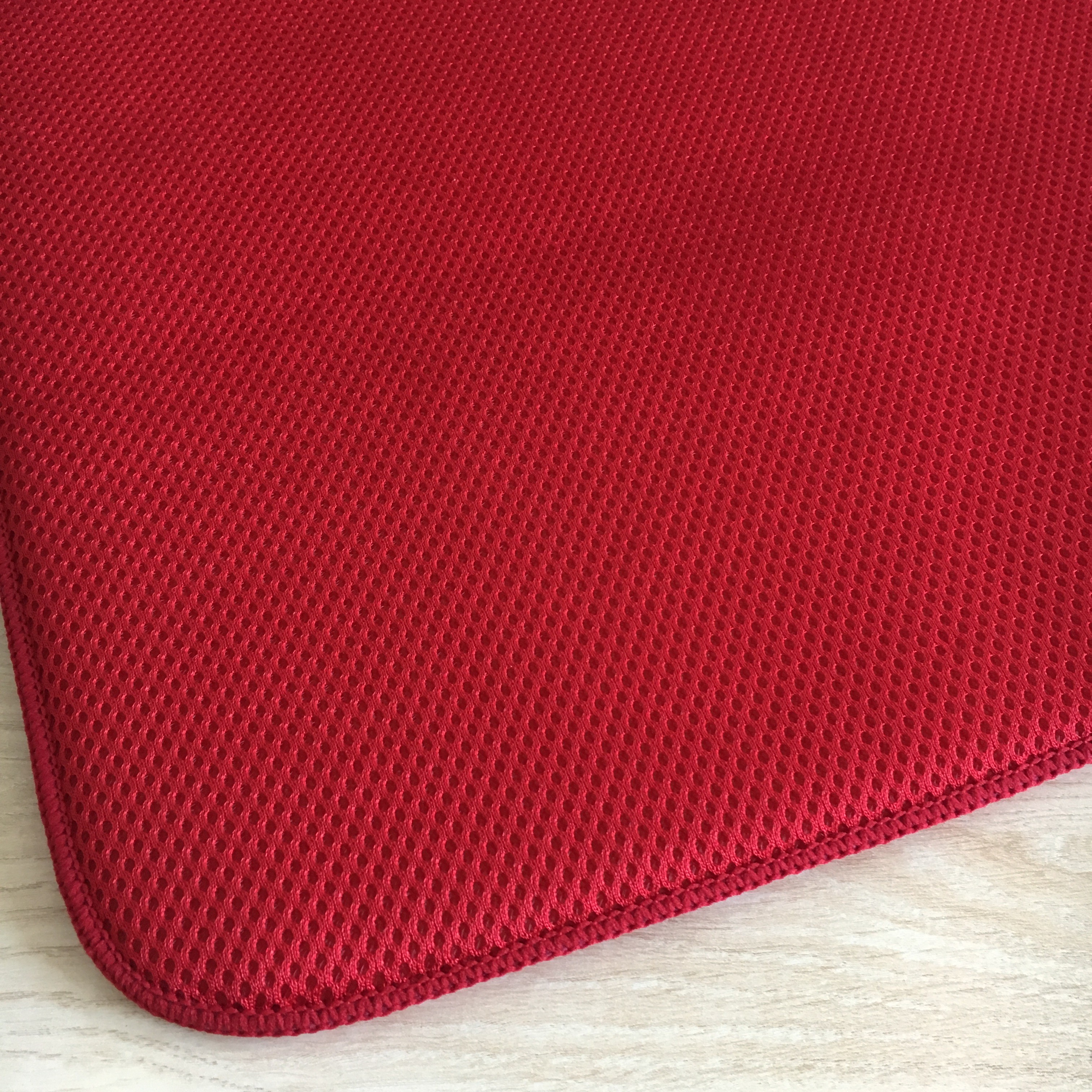 Sinlge packed 1pc Microfiber printeted water absorb dish mat kitchen water pad with grid patten
