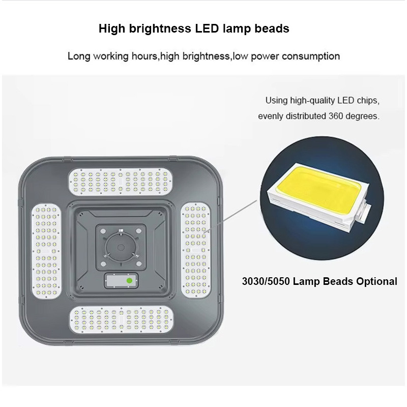 All in One Solar Garden Light LED Lawn Bollard Lights with Lithium Battery