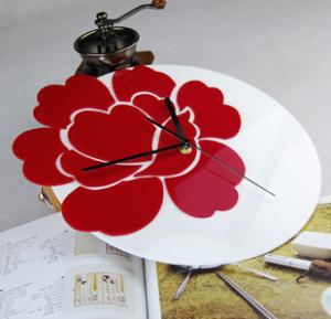 Buy cheap Red Flower Acrylic Art Contemporary Wall Clocks LY-029 product