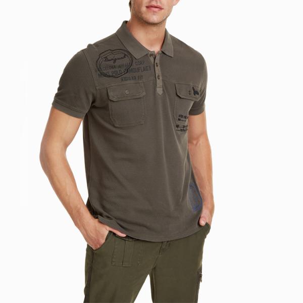 High quality 2019 fashion mens clothing 100% cotton premium short-sleeved polo