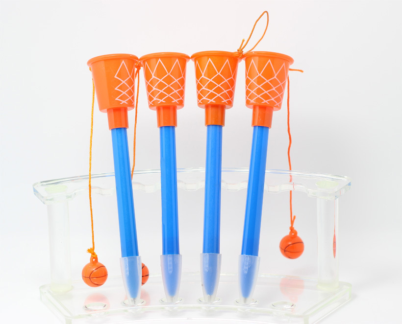 Office School Pen with Unique Customized Logo Basketball Shape Topper Stationery