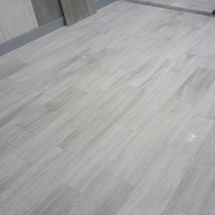 Standard Size White Wooden Marble Slab 15-30mm Thickness For Indoor