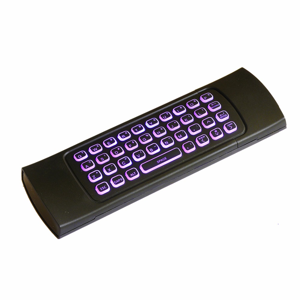 RF Wireless Air Mouse Backlight Keyboard Android Remote 4 Keys IR Learning