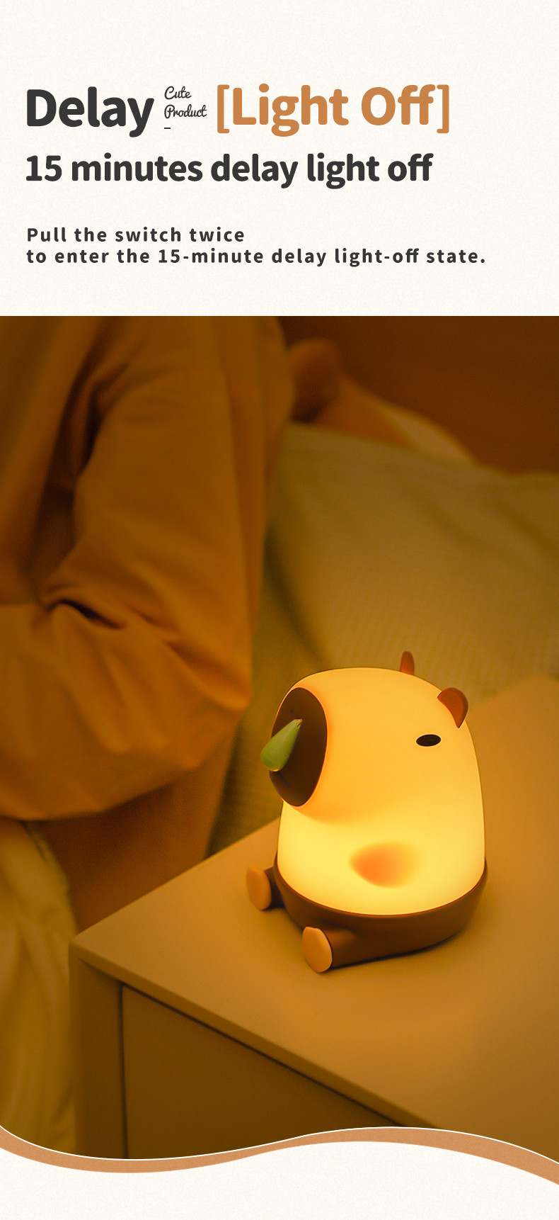 Cute Snottybara Table Lamp Animal Rechargeable Creative Cartoon Capybara Silicone Night Lamp
