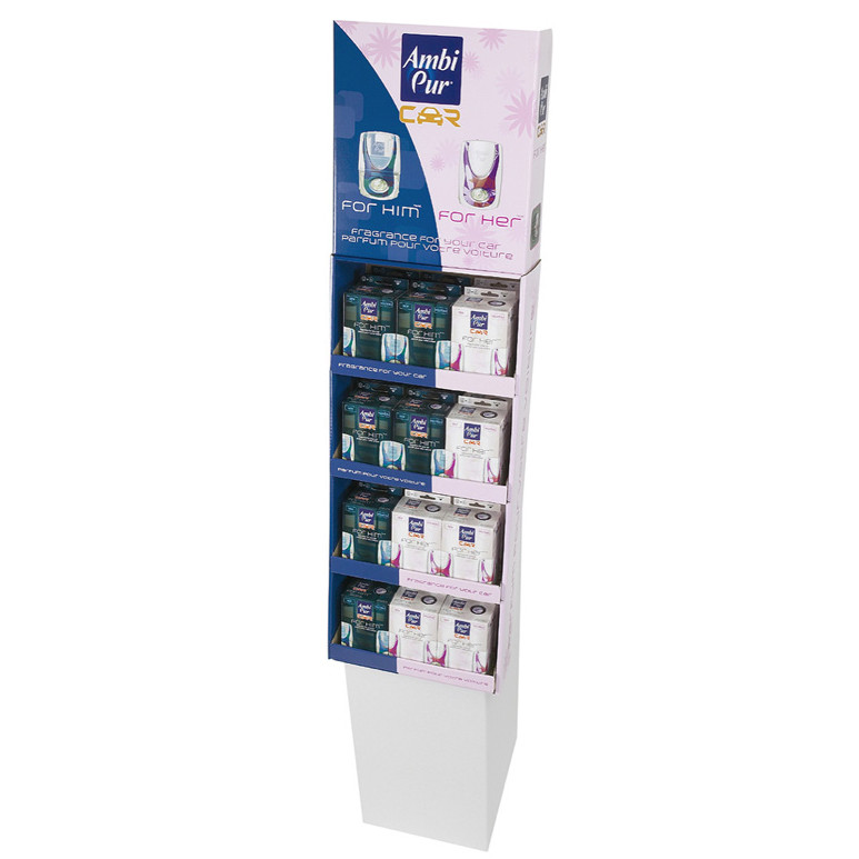 BWCD201915 Corrugated display stand Eco Friendly Stationery Cardboard Floor Displays , Cardboard Counter Display Stands
