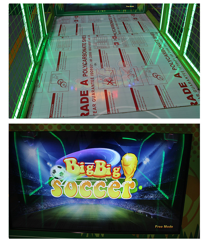 Mini Kids Gym Playground Big Big Soccer 2 Players Play Football Game Machine with 55 Inch Screen