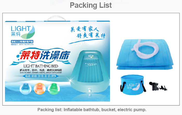 Eco Friendly Folding Adult Blow Up Bath Inflatable Bathtub For Disabled