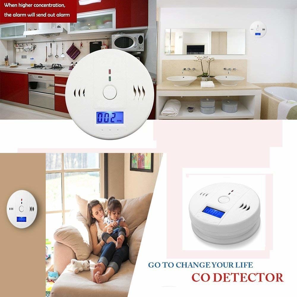 Carbon Monoxide Detector , CO Alarm Detector With Digital Display Alarm
