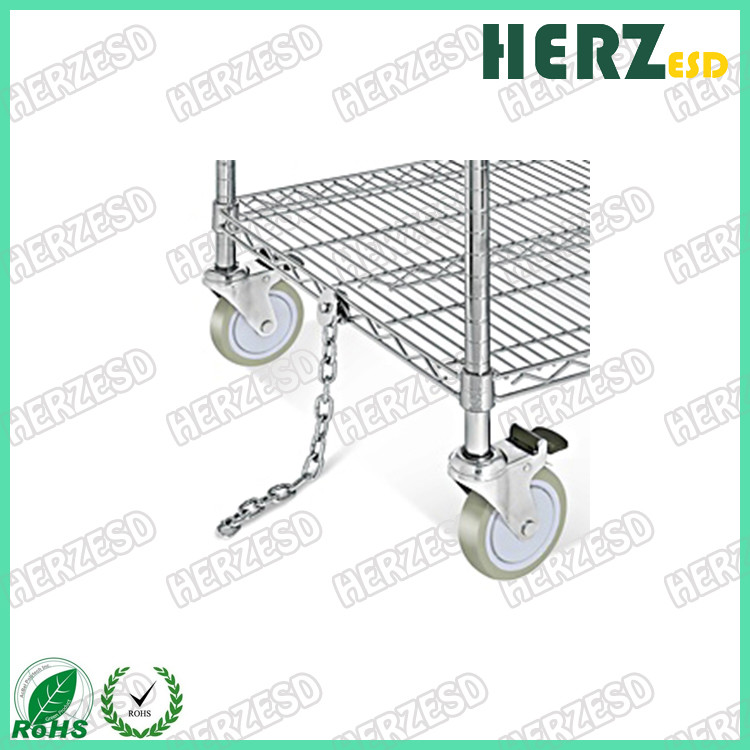 Chrome Plated Wire Shelf Rack Antistatic Warehouse Storage Shelf