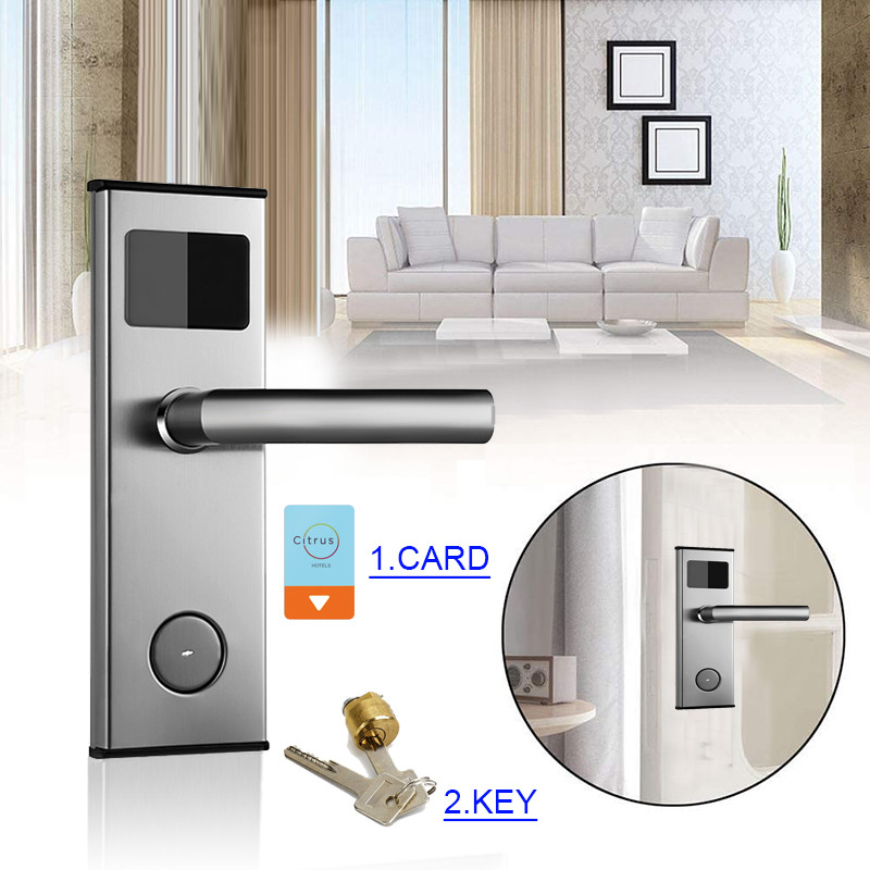Stainless Steel MF1 Hotel Smart Door Locks T557 Smart Keyless Door Lock