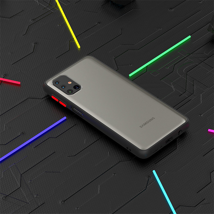 Skin Translucency Colorful DIY Button Phone Case Shockproof For Samsung Galaxy A12