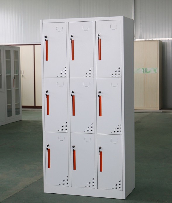 9 Door Cold Rolling Steel Office Lockers For Office / Hospital