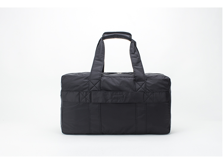 Black Portable Foldable Travel Bag Large Volume Thermal Transfer Printing
