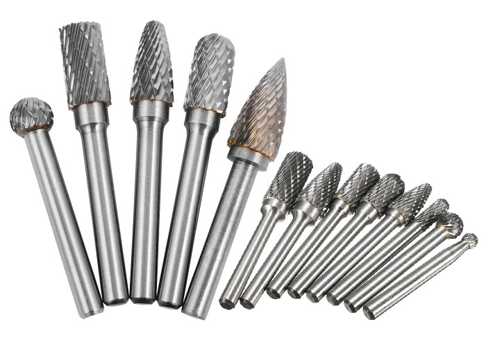 Hard Alloy Tungsten Carbide Rotary Burrs For Metal Dies Grinder 50~81mm Length