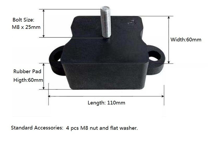 HVAC Rubber Pad Anti Vibration Mat Air Conditioner Bracket Mounting
