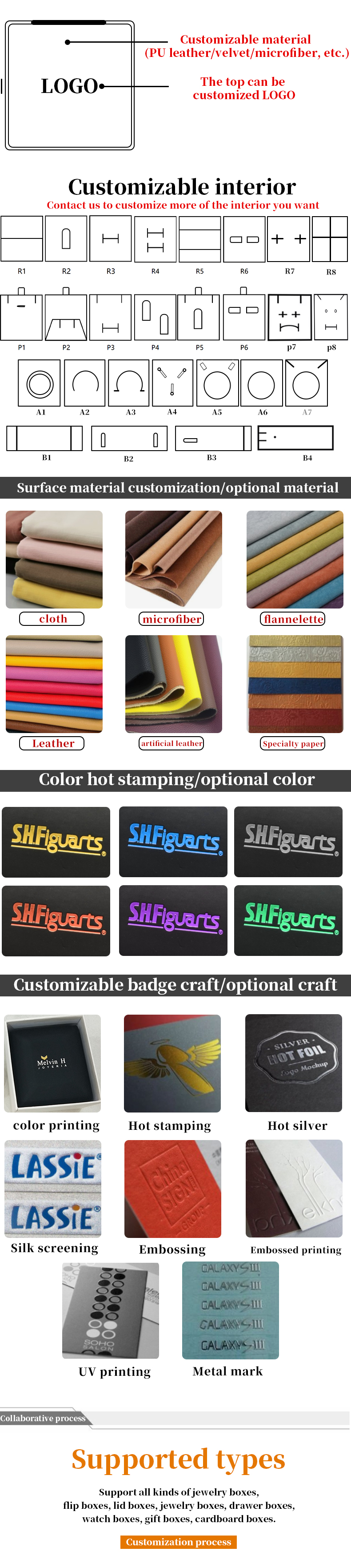 Paper Velvet Material Jewelry Boxes Hanhong Custom Design Eco-Friendly Packaging