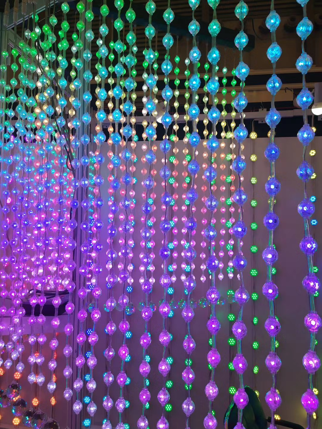 DMX512/CPI LED String Lights for Shopping Center Decoration 3D Mini Beans